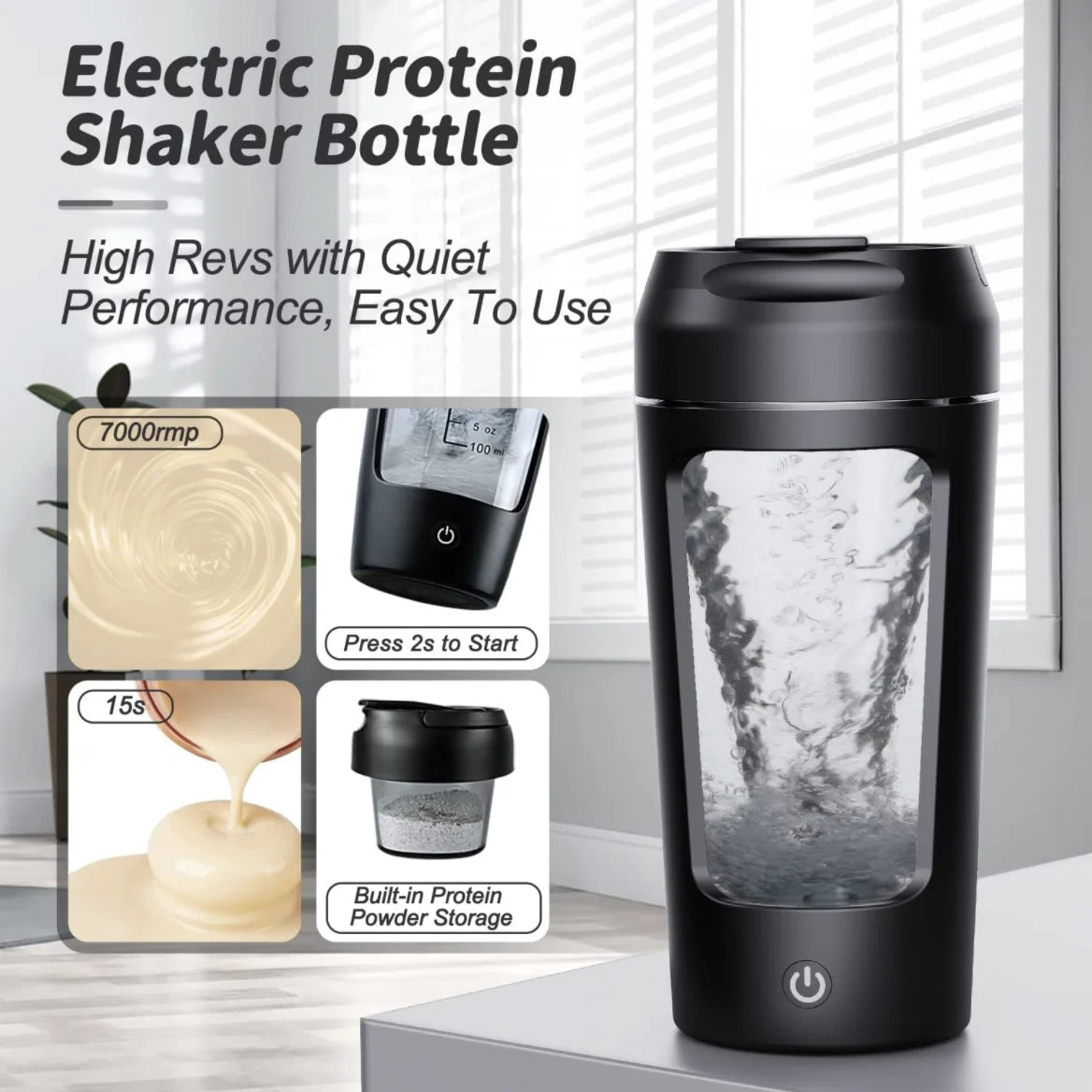 PortaBlend - Electric Protein Shaker Bottle